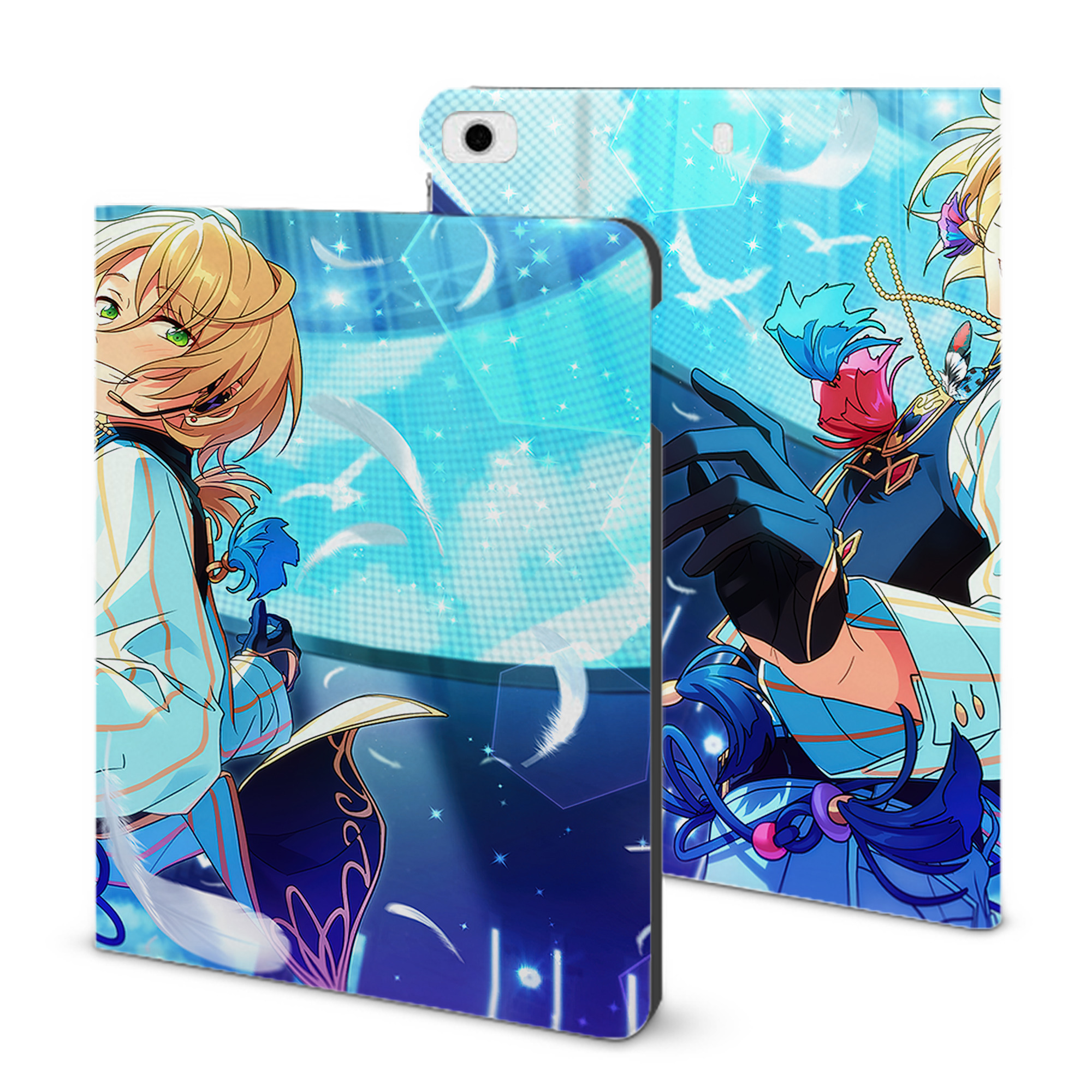 （画像用） あんさんぶるスターズ! Ensemble Stars IPad ケース ブック型 PUレザー TPU 耐衝撃 軽量 薄型 ペン収納なし 全面保護 IPad 各モデル対応